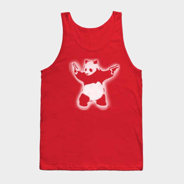 Shoot'em Up Panda Tank Top by Evan Derian